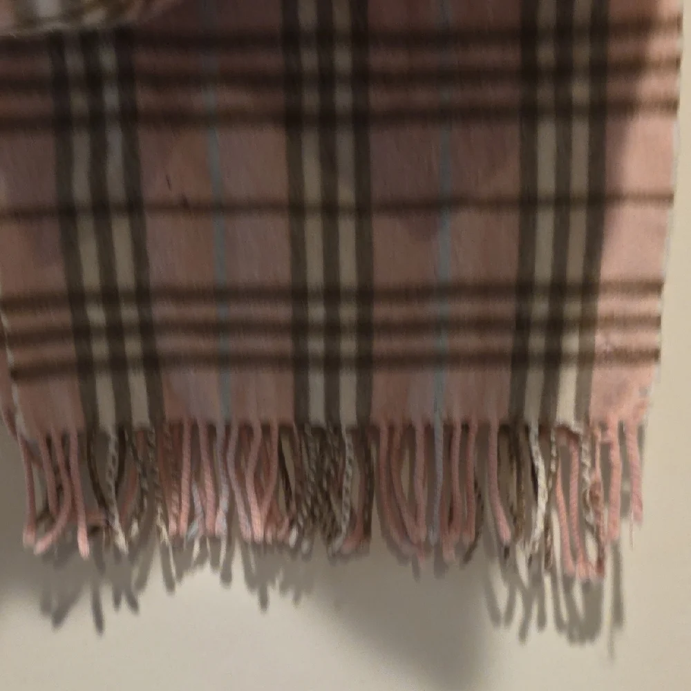 Burberry Pink and Brown Cashmere Scarf